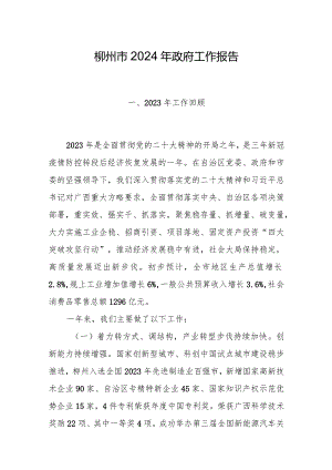 柳州市2024年政府工作报告.docx