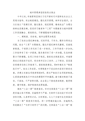 城市管理典型经验亮点做法.docx