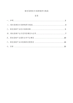 绿色低碳技术创新瓶颈与挑战.docx