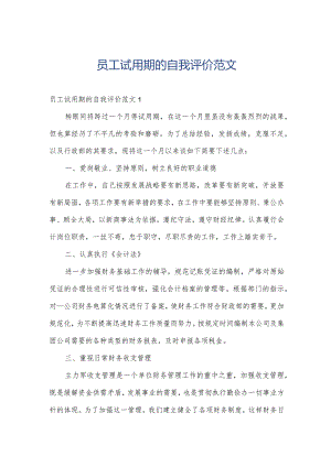 员工试用期的自我评价范文.docx