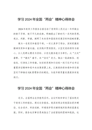 2024年“两会”精神学习心得体会二十篇.docx