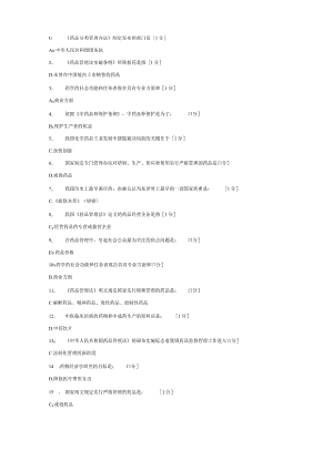 《药事管理(新版)》第1-2次作业.docx