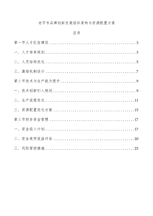 老字号品牌创新发展组织架构与资源配置方案.docx