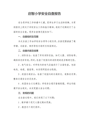 启智小学安全自查报告.docx
