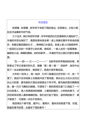 小学必写作文过年了优秀范文精选.docx
