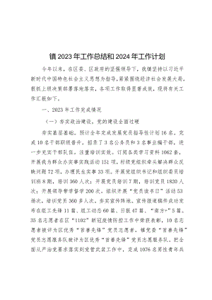 镇2023年工作总结和2024年工作计划&2023年市局上半年意识形态工作总结及下一步工作计划.docx
