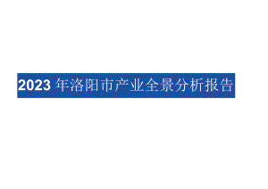 2023年洛阳市产业全景分析报告.docx