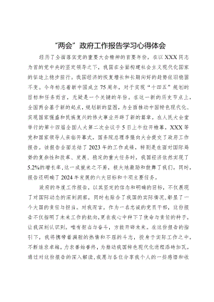 “两会”政府工作报告学习心得体会.docx