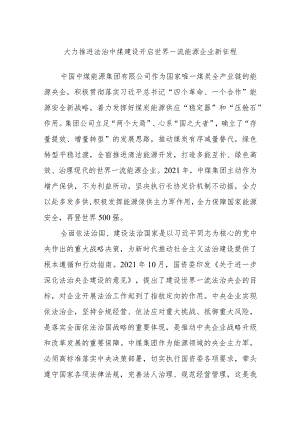 大力推进法治中煤建设 开启世界一流能源企业新征程.docx