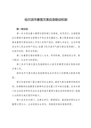 哈尔滨市暴雪灾害应急联动机制.docx