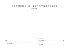 中学东侧道路（中段）道路工程工程地质勘察报告（详细勘察）.docx