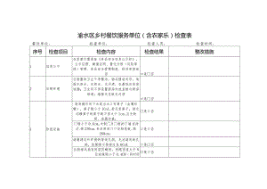 渝水区乡村餐饮服务单位含农家乐检查表.docx