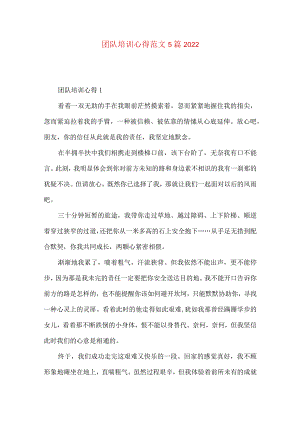 团队培训心得范文5篇2022.docx