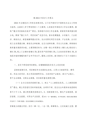 乡镇2024年经济工作要点（计划）.docx