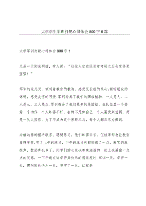 大学学生军训打靶心得体会800字5篇.docx