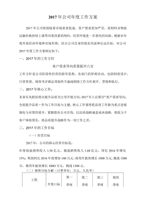 公司2017度工作计划.docx