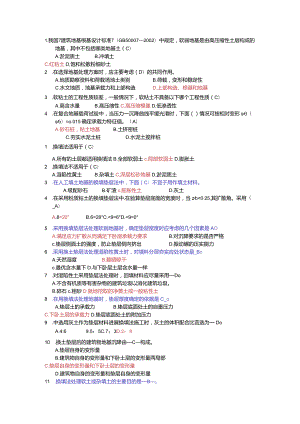 地基处理技术选择题与答案.docx