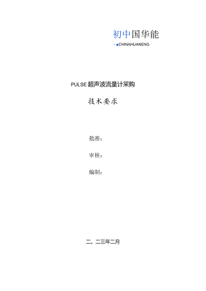 PULSE超声波流量计采购技术要求.docx
