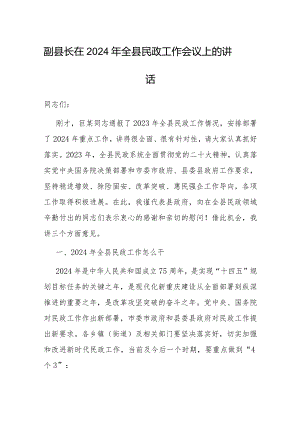 在2024年全县民政工作会议上的讲话（副县长）.docx