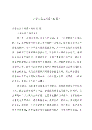 大学生实习感受（32篇）.docx