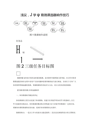 浅议小学体育微课选题和制作技巧.docx