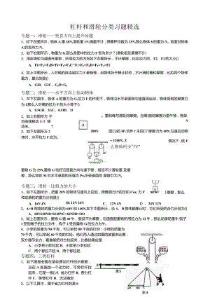 杠杆和滑轮分类习题精选d.docx