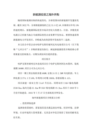 新能源投资之海外并购.docx