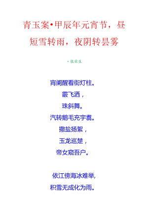 青玉案-甲辰年元宵节昼短雪转雨夜阴转昙雾.docx