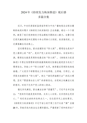 观看《持续发力纵深推进》心得体会（共六篇）.docx