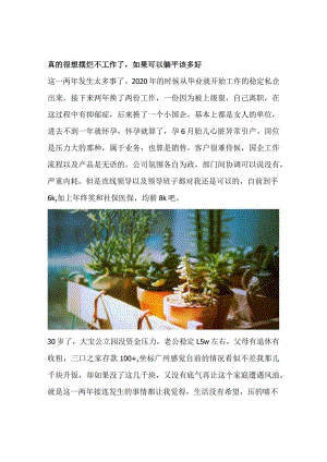 真的很想摆烂不工作了如果可以躺平该多好.docx