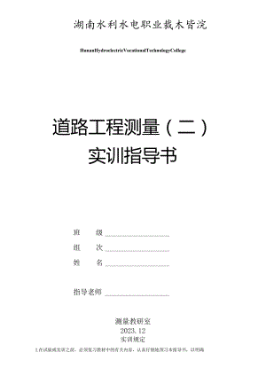 道路工程测量实训指南.docx