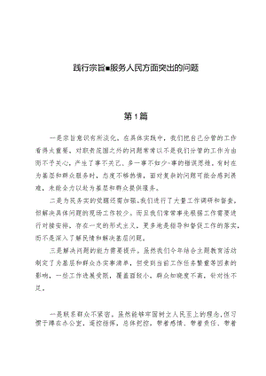 （8篇）践行宗旨、服务人民方面突出的问题.docx