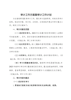 2024年审计工作方案暨审计工作计划.docx