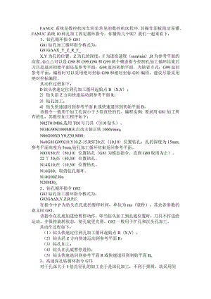 FANUC系统孔加工固定循环指令.docx