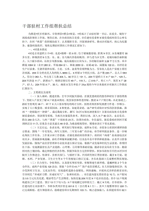 干部驻村工作组帮扶总结.docx