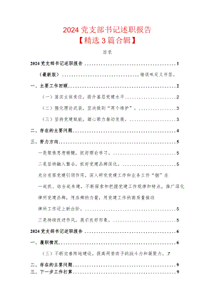 2024党支部书记述职报告精选3篇合辑.docx