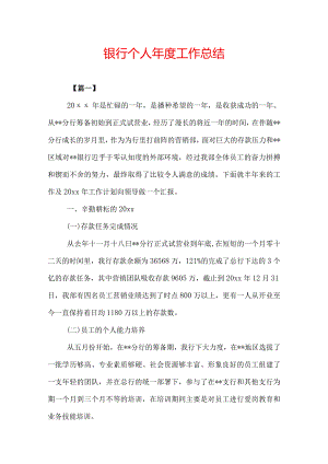 银行个人年度工作总结.docx