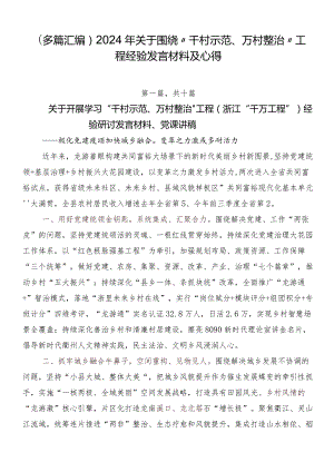 （多篇汇编）2024年关于围绕“千村示范、万村整治”工程经验发言材料及心得.docx