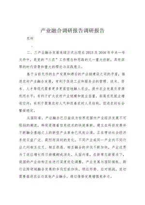 2024产业融合调研报告调研报告.docx