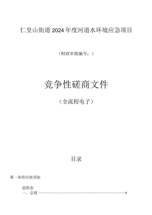 河道水环境应急项目招标文件.docx