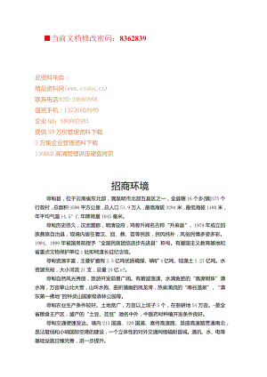 XX县招商环境项目策划方案.docx