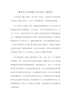激发东北全面振兴内生动力心得体会.docx