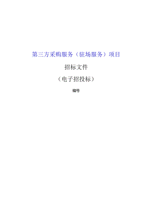第三方采购服务（驻场服务）项目招标文件.docx