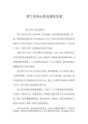钳工实训心得及感悟5篇.docx