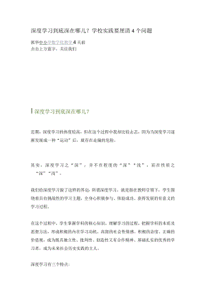 深度学习到底深在哪儿？学校实践要厘清4个问题.docx