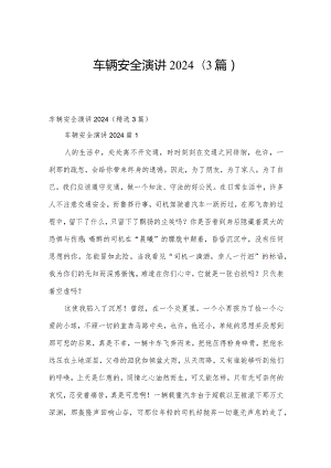 车辆安全演讲2024（3篇）.docx