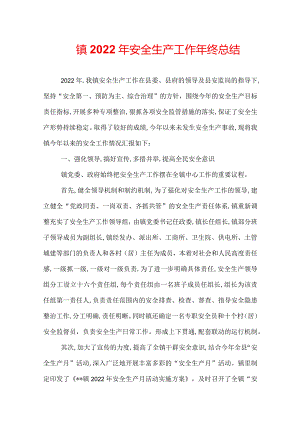 镇2022年安全生产工作年终总结.docx
