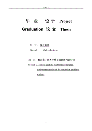 我国电子商务环境下的问题分析毕业论文.doc