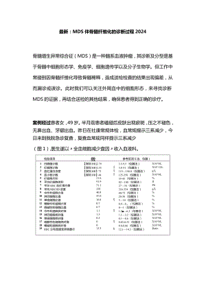 最新：MDS伴骨髓纤维化的诊断过程2024.docx