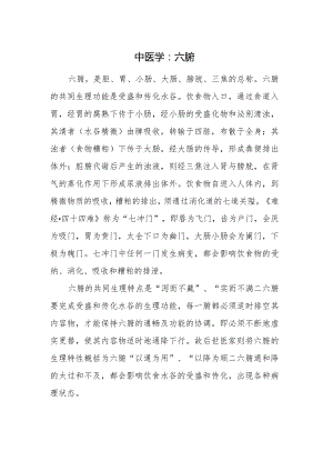 中医学：六腑.docx